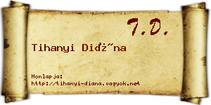 Tihanyi Diána névjegykártya