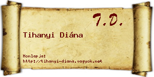 Tihanyi Diána névjegykártya
